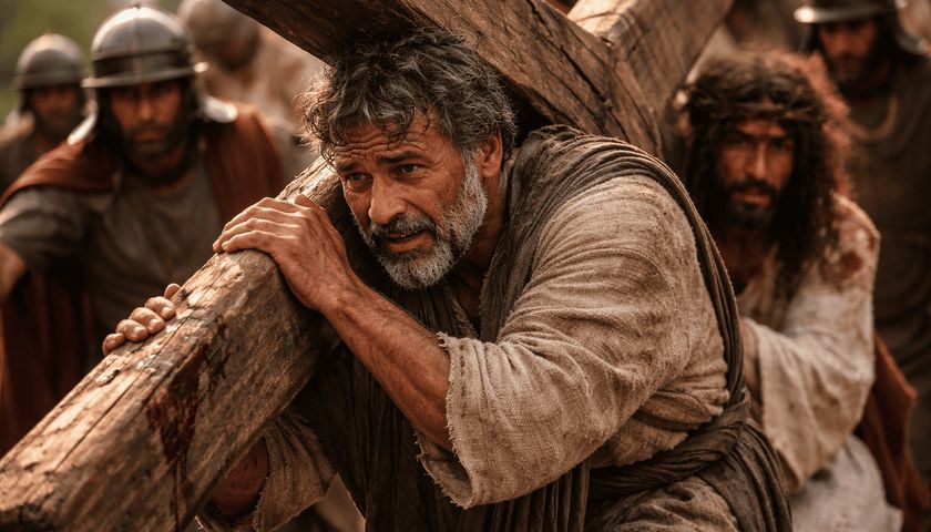 Quem foi Simão Cirineu e qual foi seu papel na crucificação de Jesus?