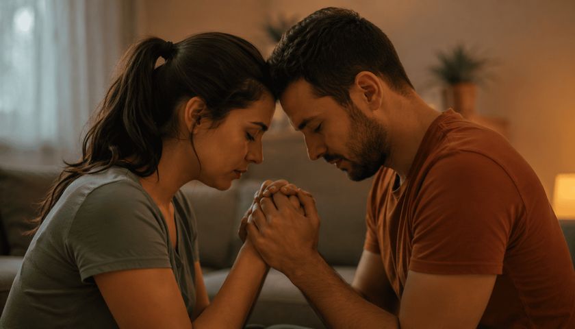 Oração para casais que precisam se perdoar mutuamente e recomeçar com amor