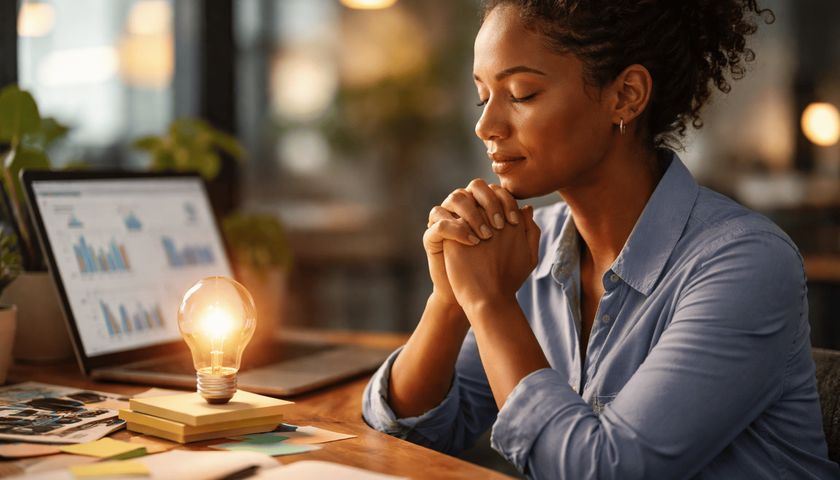 Oração por criatividade e ideias inovadoras no trabalho