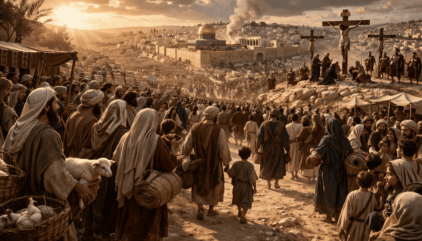 Por que Jerusalém estava cheia na época da crucificação de Jesus?