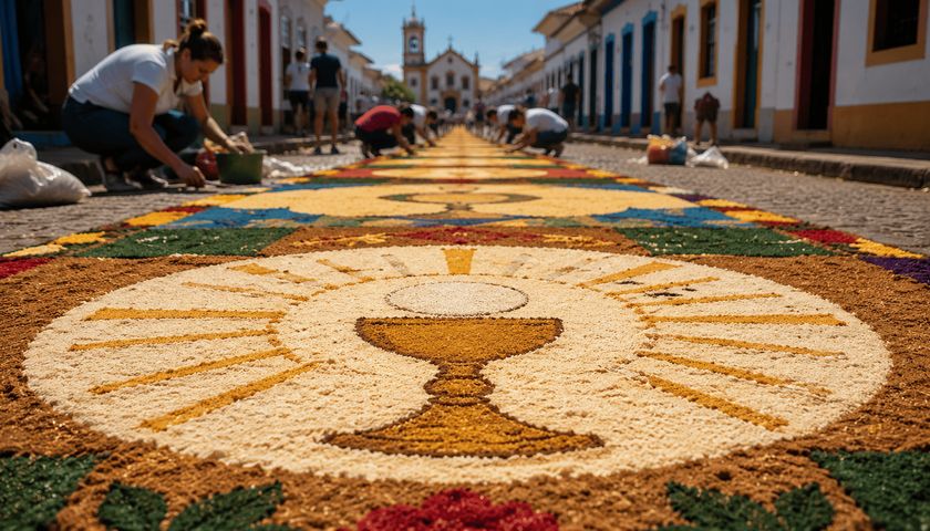 O que é o tapete de Corpus Christi? Significado da tradição brasileira e sua origem